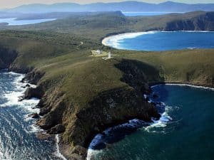 Bruny lighthouse arial view