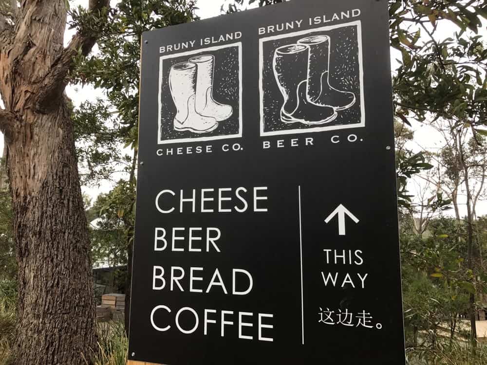 bruny island cheese shop sign